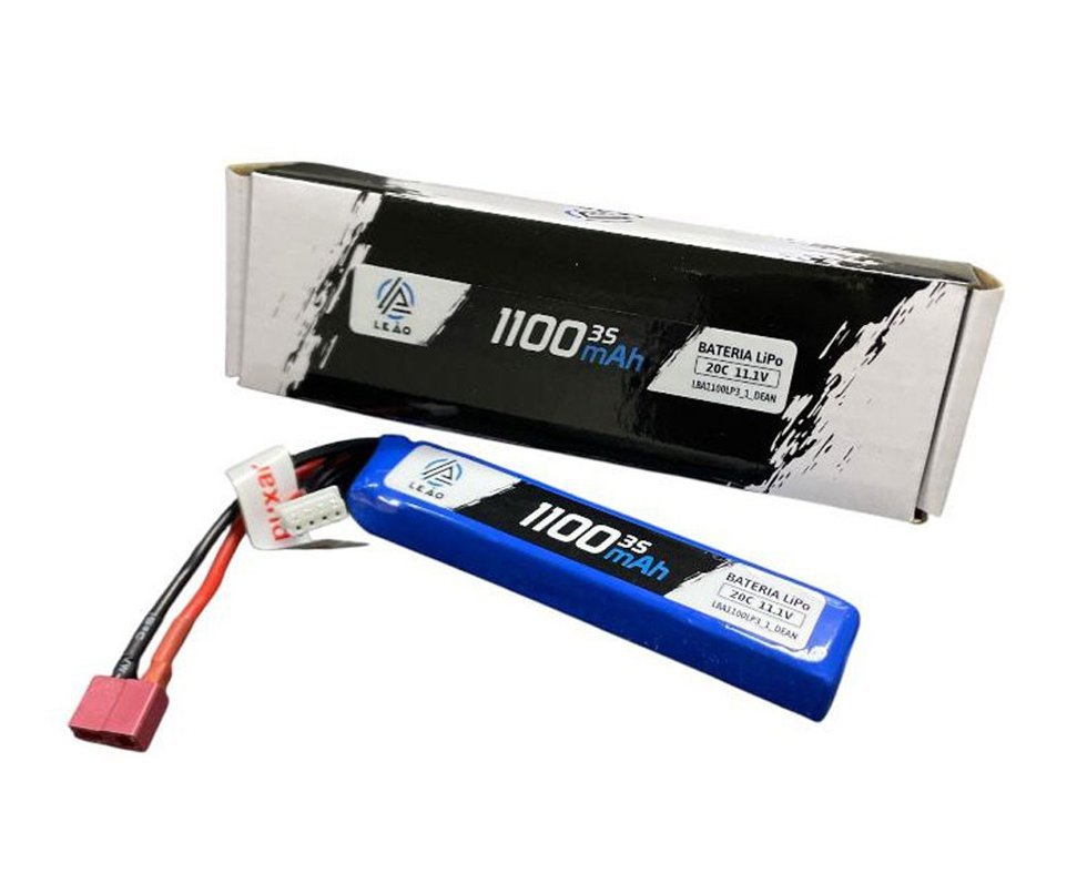 Bateria Lipo Ultra 11.1V/3S(1pack) 1100mAH 20C/40C Dean Airsoft - Leão Modelismo