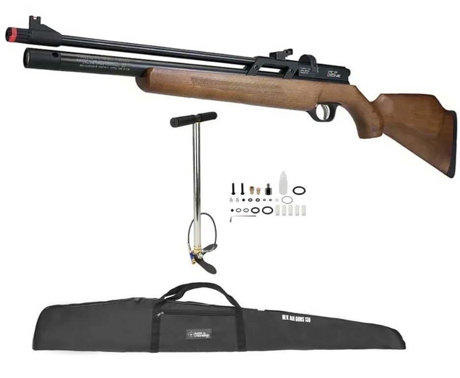 Carabina de Pressão PCP Rossi Dione VR madeira 5,5mm - Rossi + Bomba + Capa