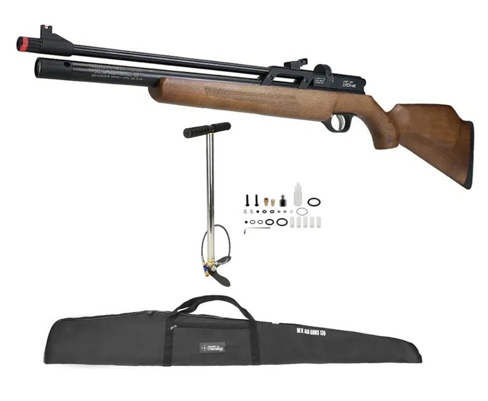 Carabina de Pressão PCP Rossi Dione VR madeira 5,5mm - Rossi + Bomba + Capa