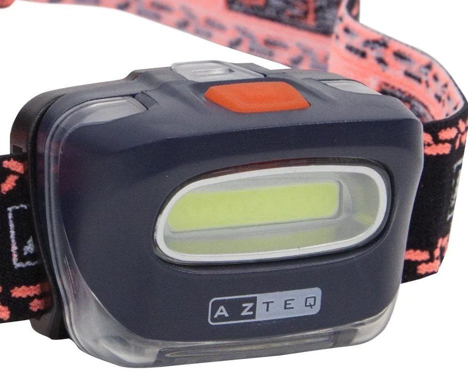 Lanterna de cabeça LED COB Azteq Kashina 140 lúmens Alcance de até 30m e 2 Modos de Iluminação
