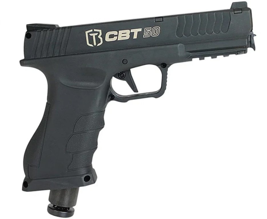 Pistola Home Defense CO2 CBT-50 Cal .50 HDP LDL - Combat + Co2 + Esferas de Borracha + Case + Alvos + Laser