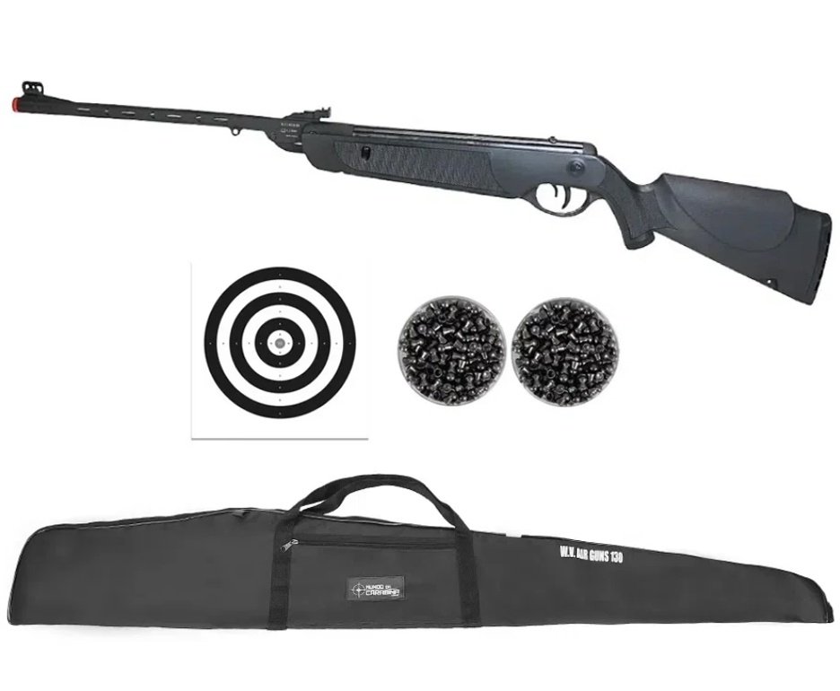 Carabina de Pressão Rossi Dione Sport MH 4,5mm - Rossi + Capa + Chumbo + Alvos