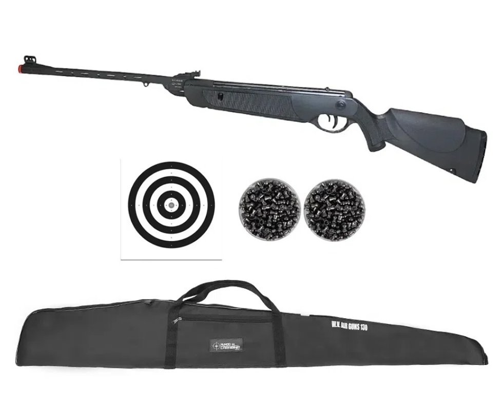 Carabina de Pressão Rossi Dione Sport MH 4,5mm - Rossi + Capa + Chumbo + Alvos