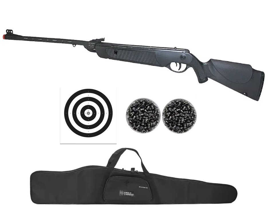 Carabina de Pressão Rossi Dione Sport MH 4,5mm - Rossi + Capa + Chumbo + Alvos