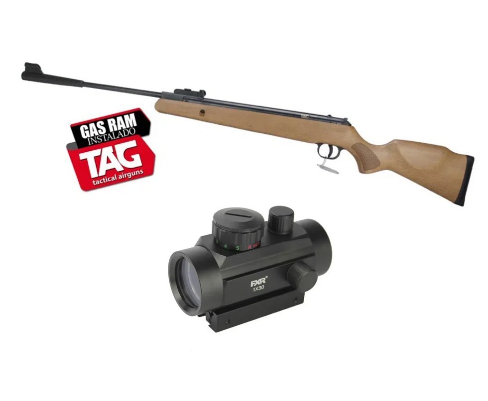 Carabina de Pressão Montana Mag Nitro 12 Tiros 5,5mm - SPA Tag + Red Dot 1x30