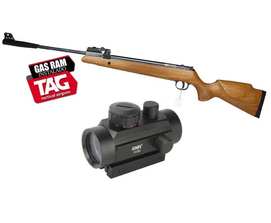 Carabina de Pressão Montana Mag Nitro 12 Tiros 5,5mm - SPA Tag + Red Dot 1x30