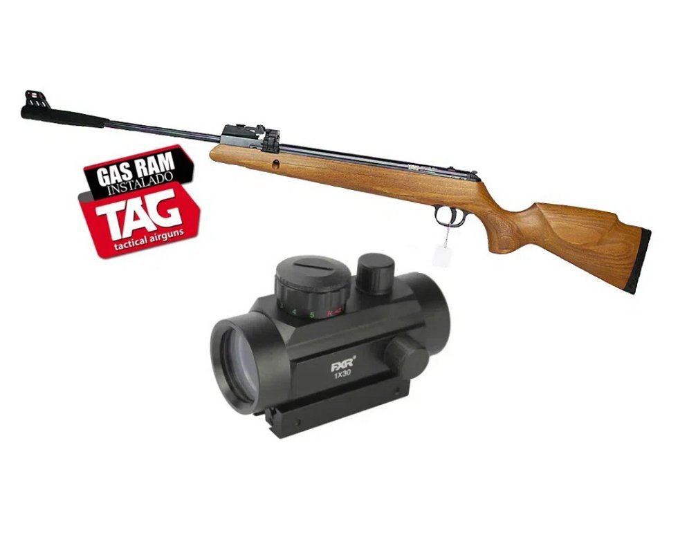 Carabina de Pressão Montana Mag Nitro 12 Tiros 5,5mm - SPA Tag + Red Dot 1x30