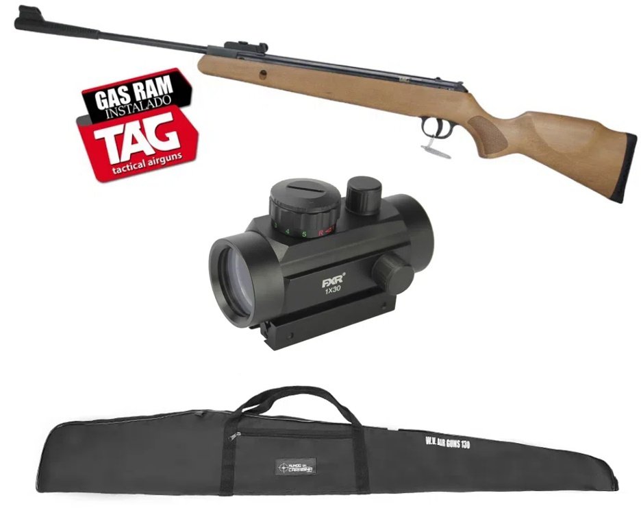 Carabina de Pressão Montana Mag Nitro 12 Tiros 5,5mm - SPA Tag + Red Dot 1x30 + Capa