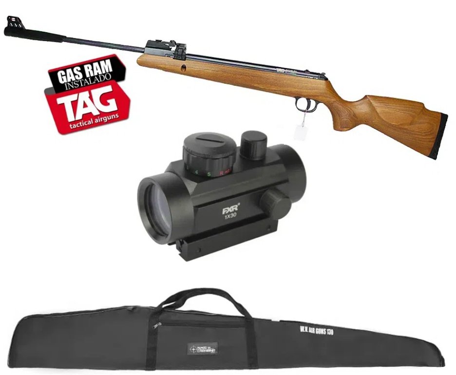 Carabina de Pressão Montana Mag Nitro 12 Tiros 5,5mm - SPA Tag + Red Dot 1x30 + Capa