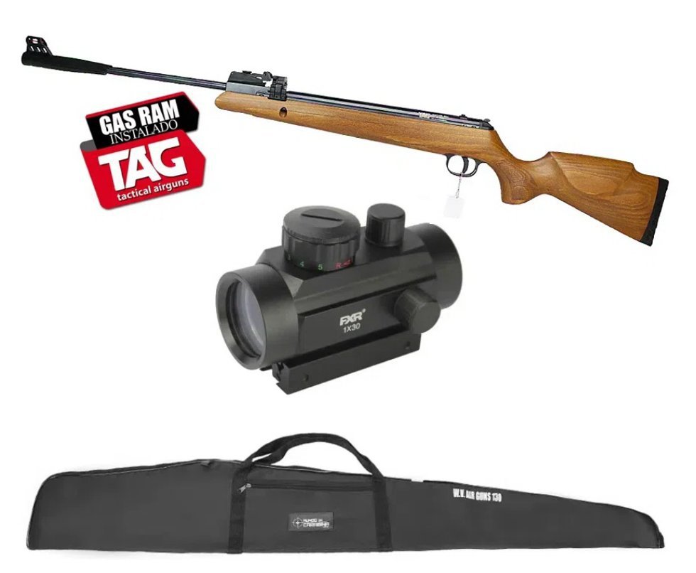 Carabina de Pressão Montana Mag Nitro 12 Tiros 5,5mm - SPA Tag + Red Dot 1x30 + Capa