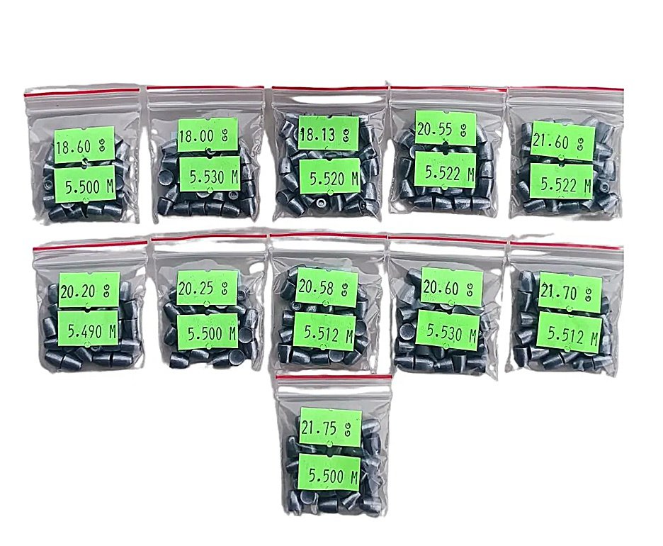 Chumbinho Slug Monster Kit de Teste 18gr a 21gr 5,5mm - 275un.