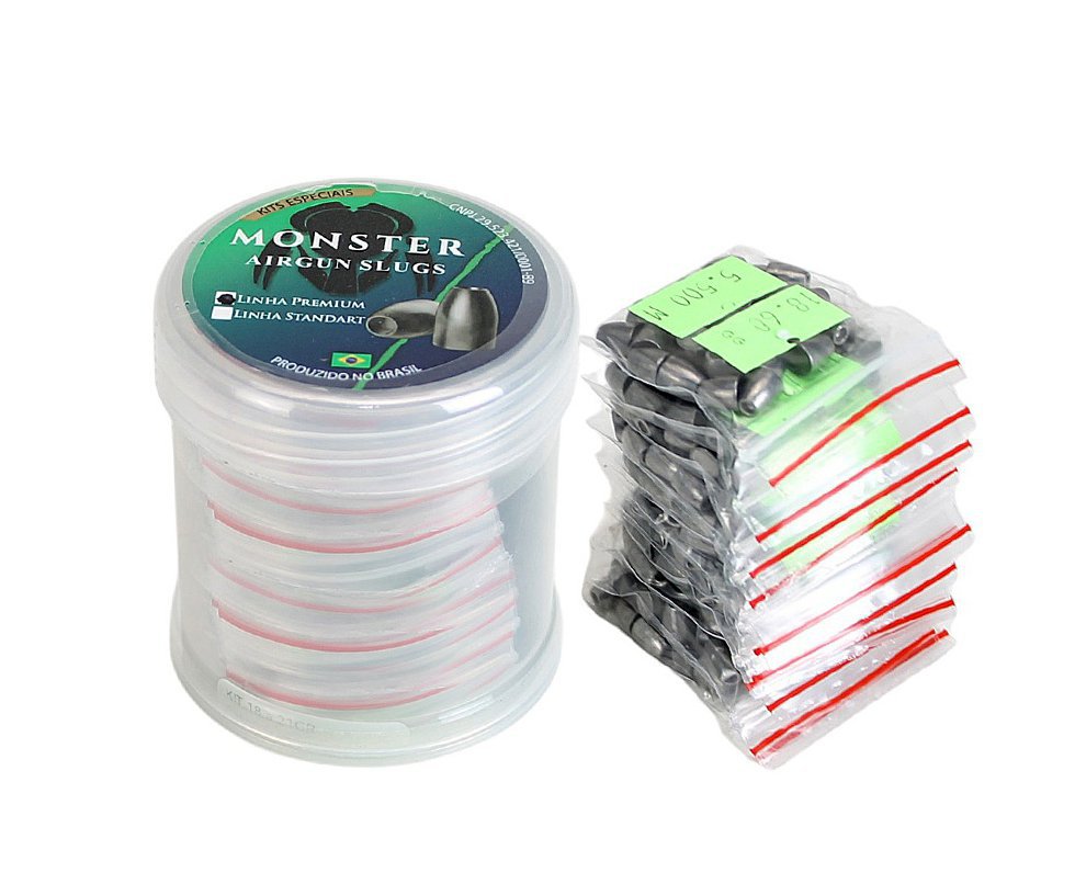 Kit de Teste Chumbinho Slug Monster 5,5mm 18 a 18,80gr Press GEN2 - 280un