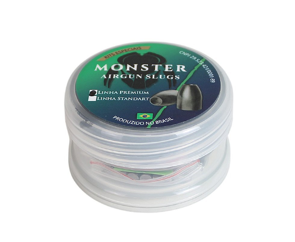 Kit teste Chumbinho Slug Monster 4,50mm 11/13/15gr Press GEN2 - 180un
