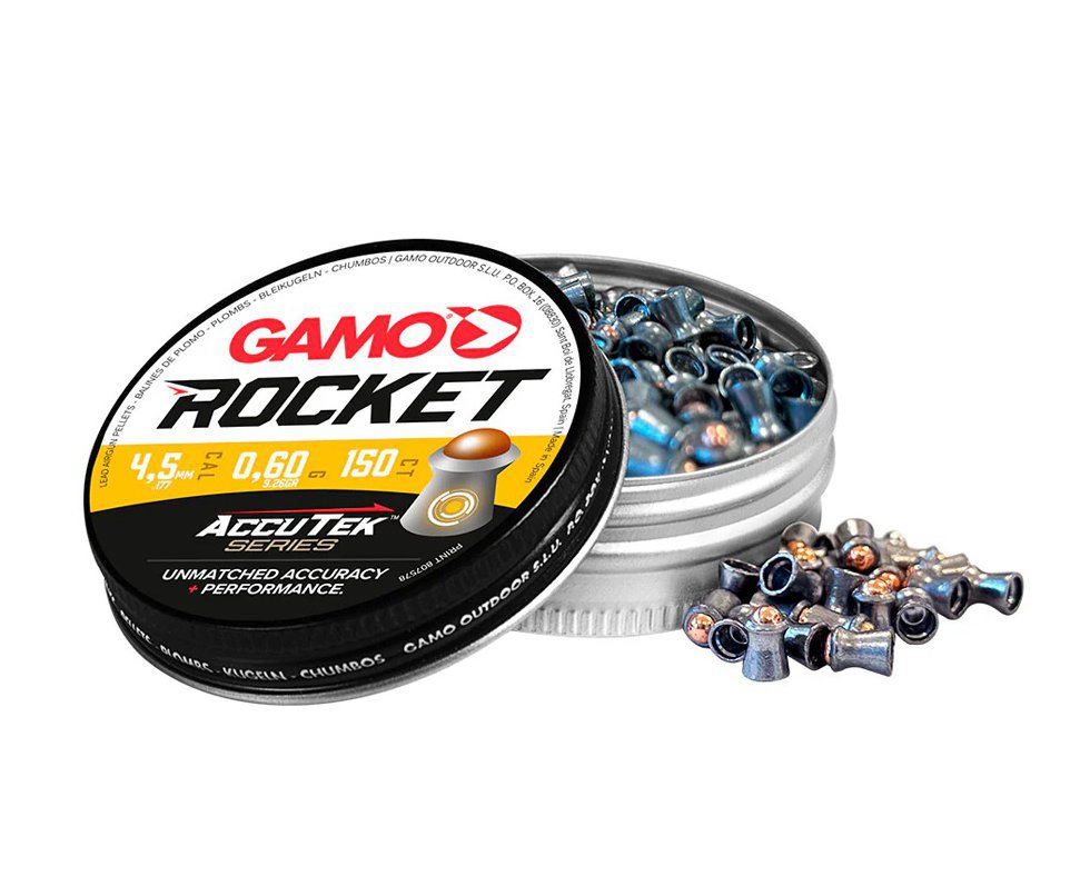 Chumbinho Gamo Rocket Accu Tek Series 4,5mm 0,60g 9,6gr- 150un