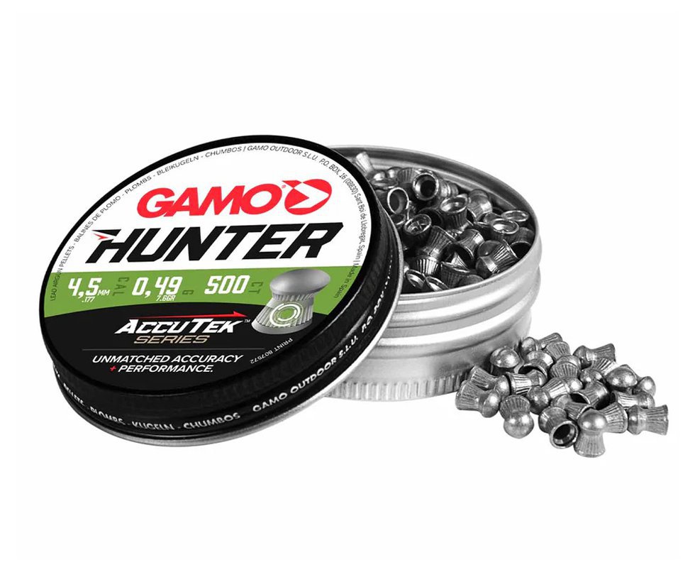 Chumbinho Gamo Hunter Accu Tek Series 4,5mm 0,49g 7,6gr - 500un