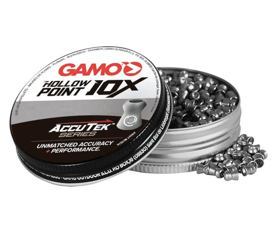Chumbinho Gamo Hollow Point 10X Accu Tek Series 5,5mm - 250un