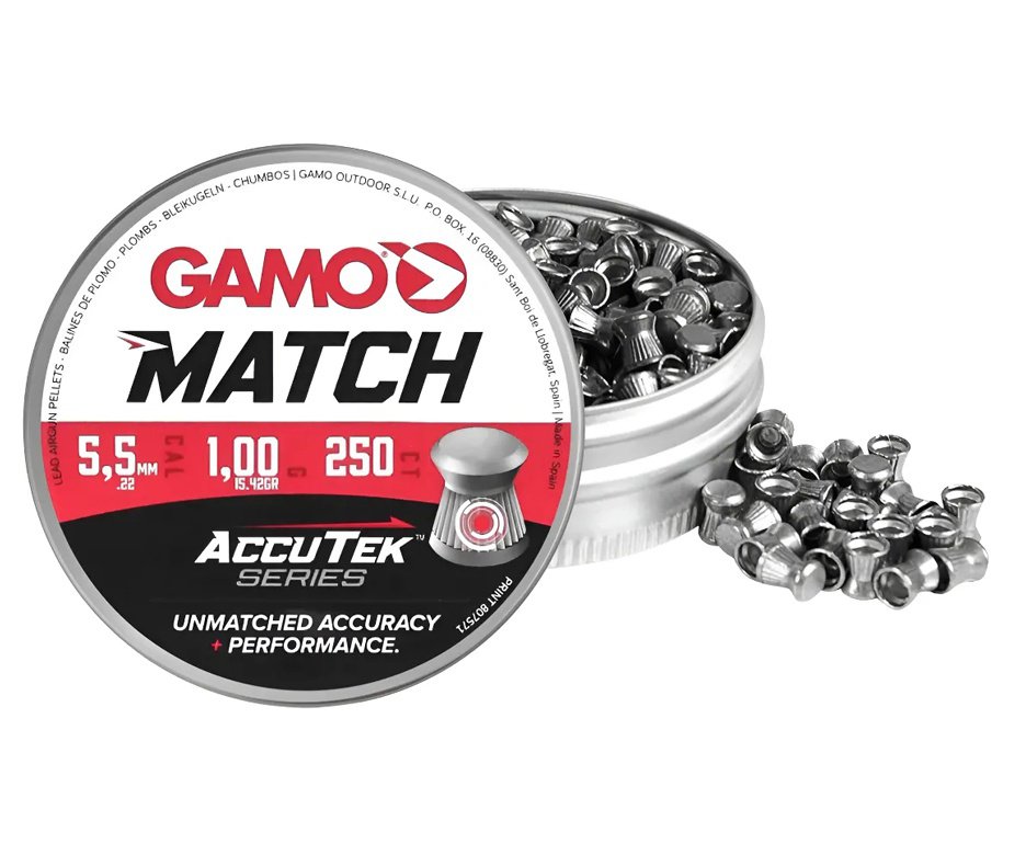 Chumbinho Gamo Match Accu Tek Series 5,5mm - 250un