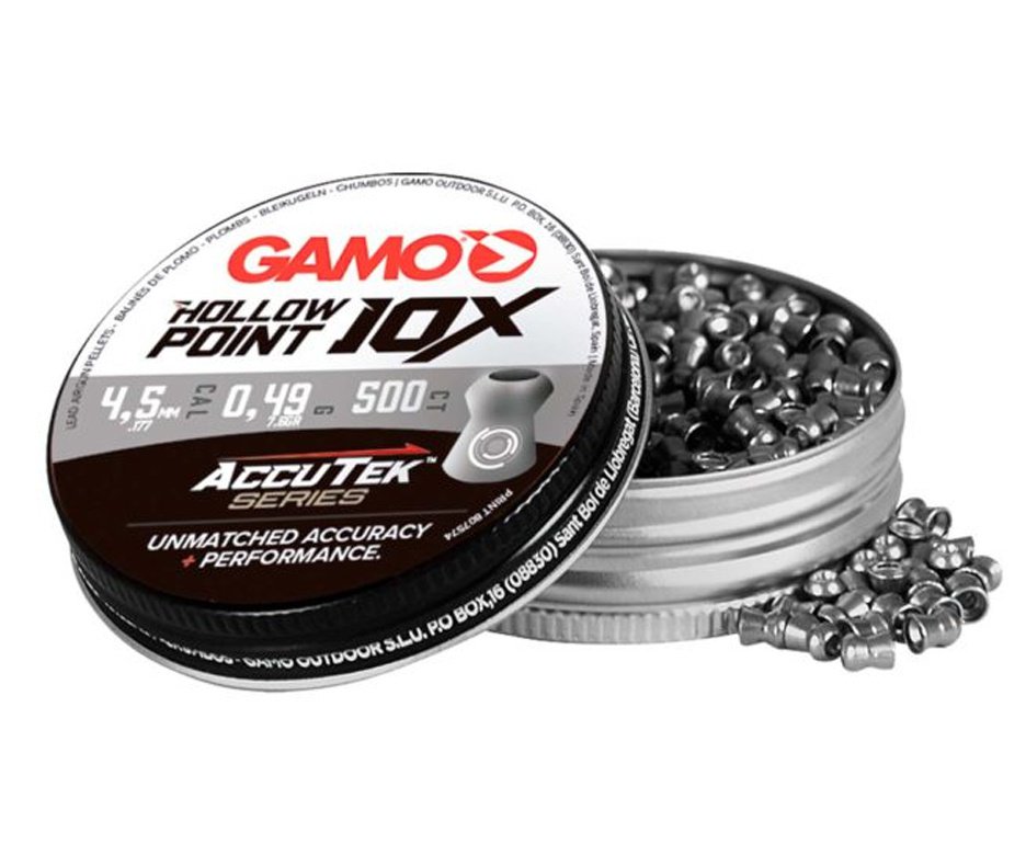 Chumbinho Gamo Hollow Point 10X Accu Tek Series 4,5mm - 500un