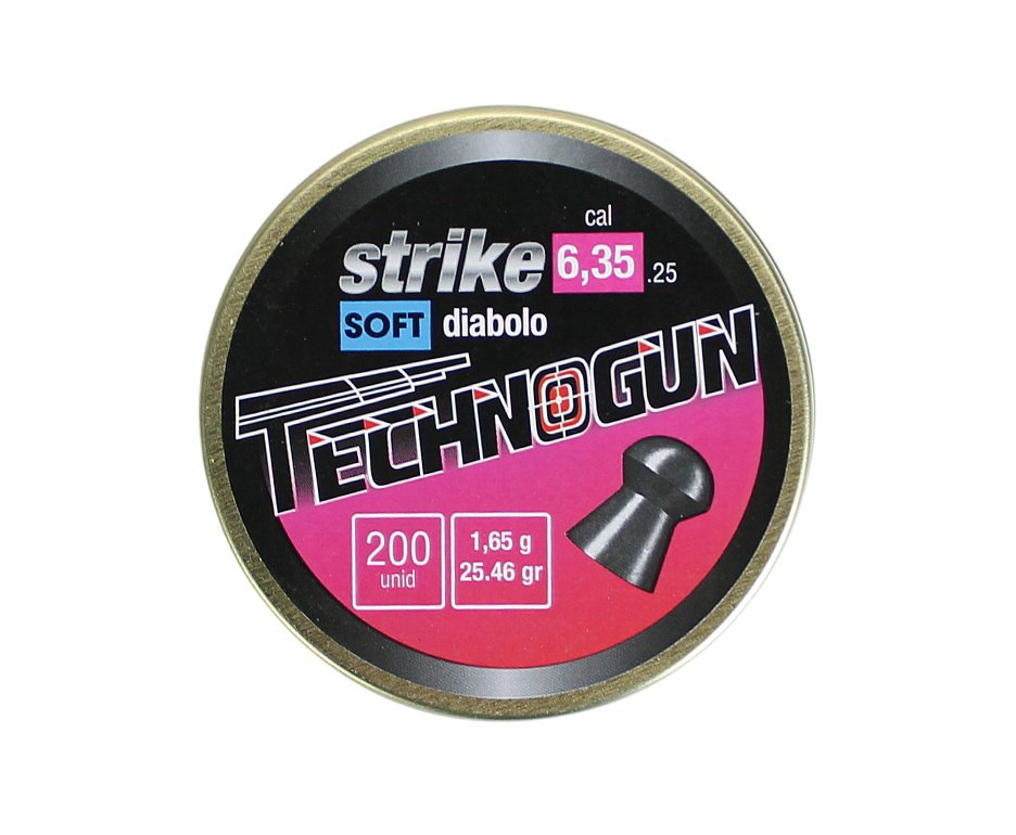 Chumbinho Technogun Strike Diabolo Soft 6.35mm C/ 200 un.