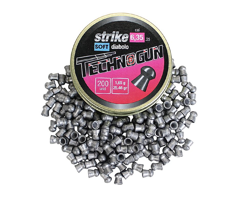 Chumbinho Technogun Strike Diabolo Soft 6.35mm C/ 200 un.