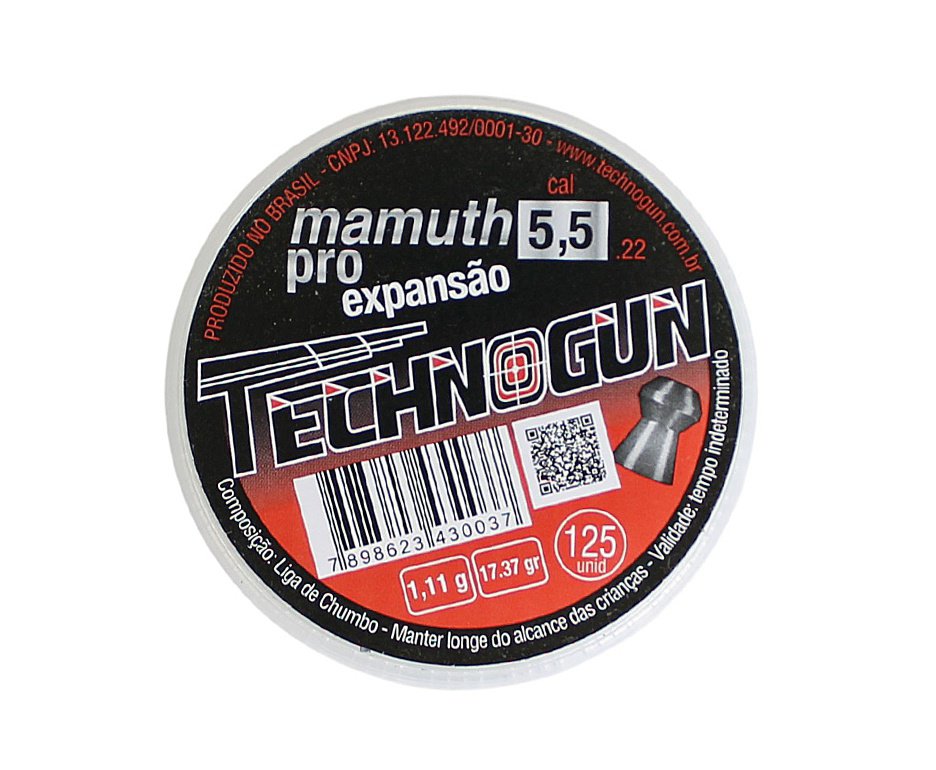 Chumbinho Technogun Mamuth Pro 6,35mm C/ 100un.