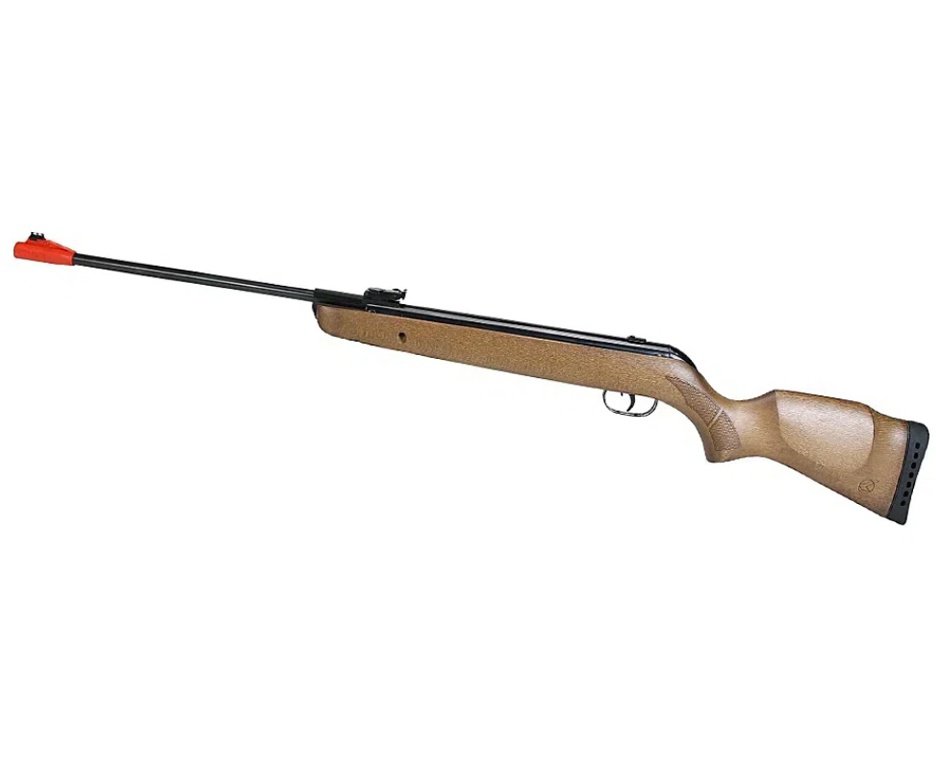 Carabina de Pressão Big Cat Hunter Mola Madeira 5,5mm - Gamo + Luneta 4x32 + Capa + Chumbo + Alvos + Bipé + Desengripante / Anticorrosivo