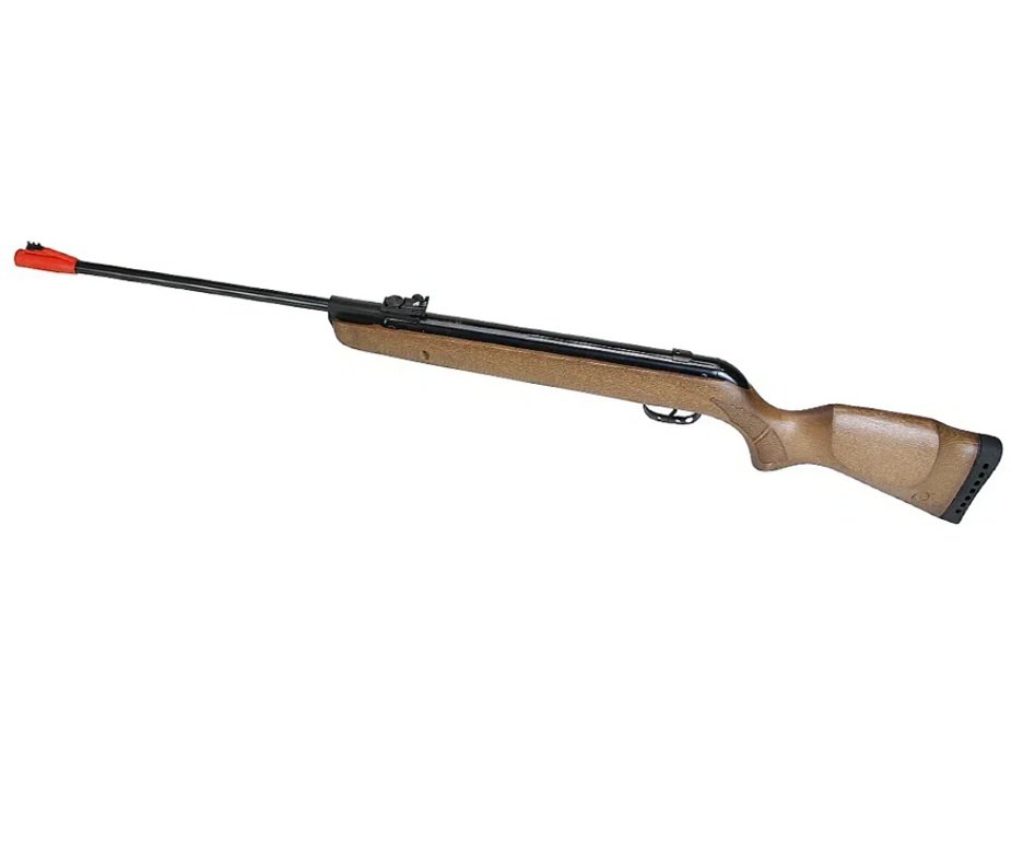 Carabina de Pressão Big Cat Hunter Mola Madeira 5,5mm - Gamo + Luneta 4x32 + Capa + Chumbo + Alvos + Bipé + Desengripante / Anticorrosivo