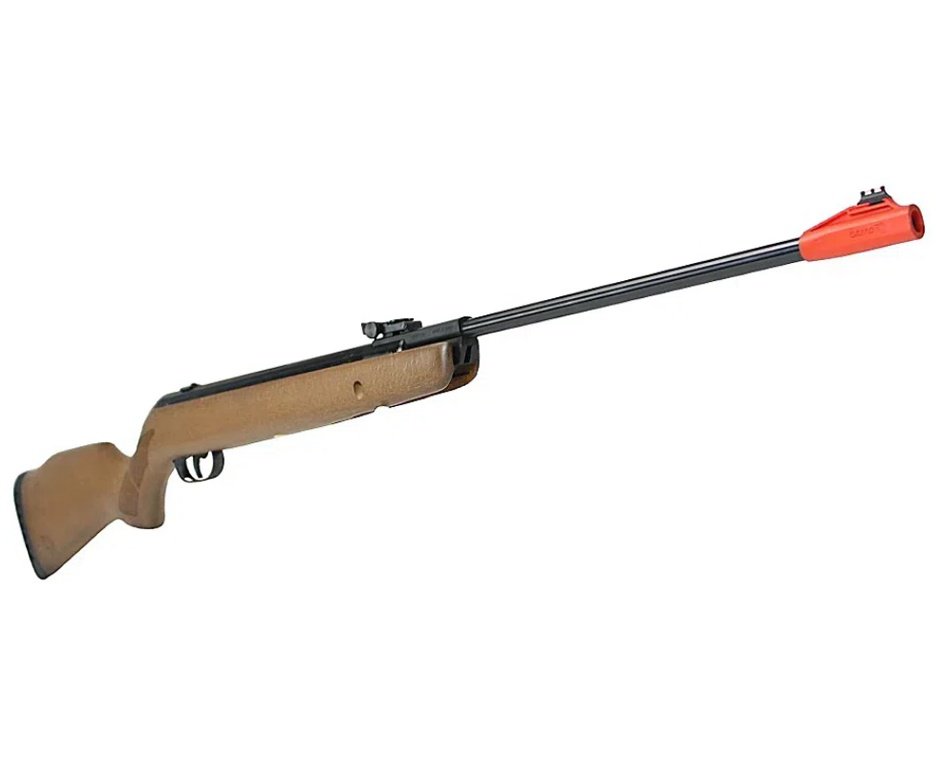 Carabina de Pressão Big Cat Hunter Mola Madeira 5,5mm - Gamo + Luneta 4x32 + Capa + Chumbo + Alvos + Bipé + Desengripante / Anticorrosivo