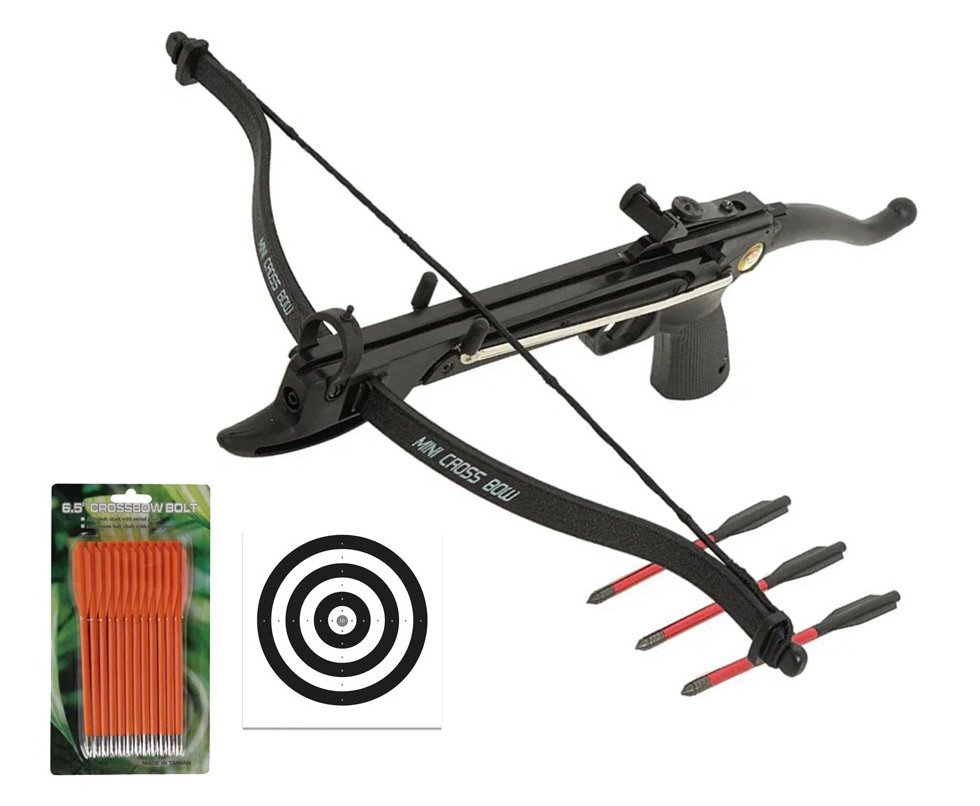 Besta / Balestra Recurvo 80lbs Mk-80A4PL Man Kung + Kit 12 Setas + Alvos