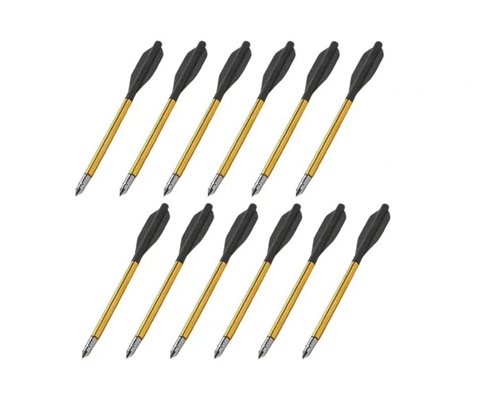 Besta / Balestra 80 libras Cobra Black Polímero - EK Archery + Kit 12 Setas de Alumínio + Alvos