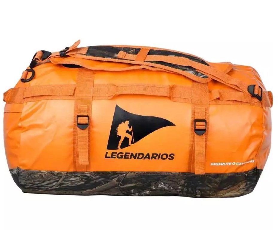 Duffle Bag NTK 50L Laranja e Camuflado  - Nautika
