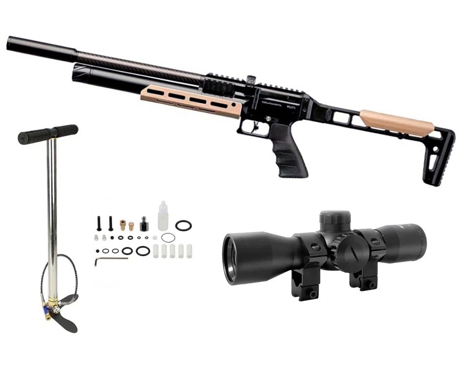 Carabina PCP Artemis AP900 Explorer 5,5mm - Artemis + Luneta 4x32 + Bomba
