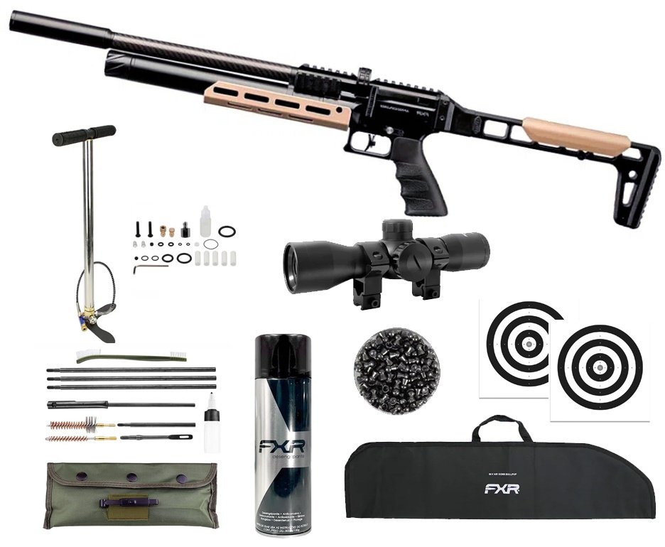 Carabina PCP Artemis AP900 Explorer 5,5mm - Artemis + Luneta 4x32 + Bomba + Capa + Chumbo + Alvos + Kit de Limpeza + Desengripante / Anticorrosivo