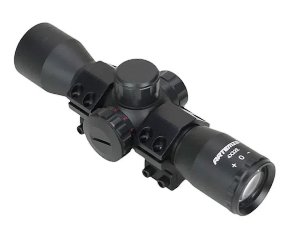 Carabina PCP Artemis AP900 Explorer 5,5mm - Artemis + Luneta 4x32 + Bomba + Capa + Chumbo + Alvos + Kit de Limpeza + Desengripante / Anticorrosivo
