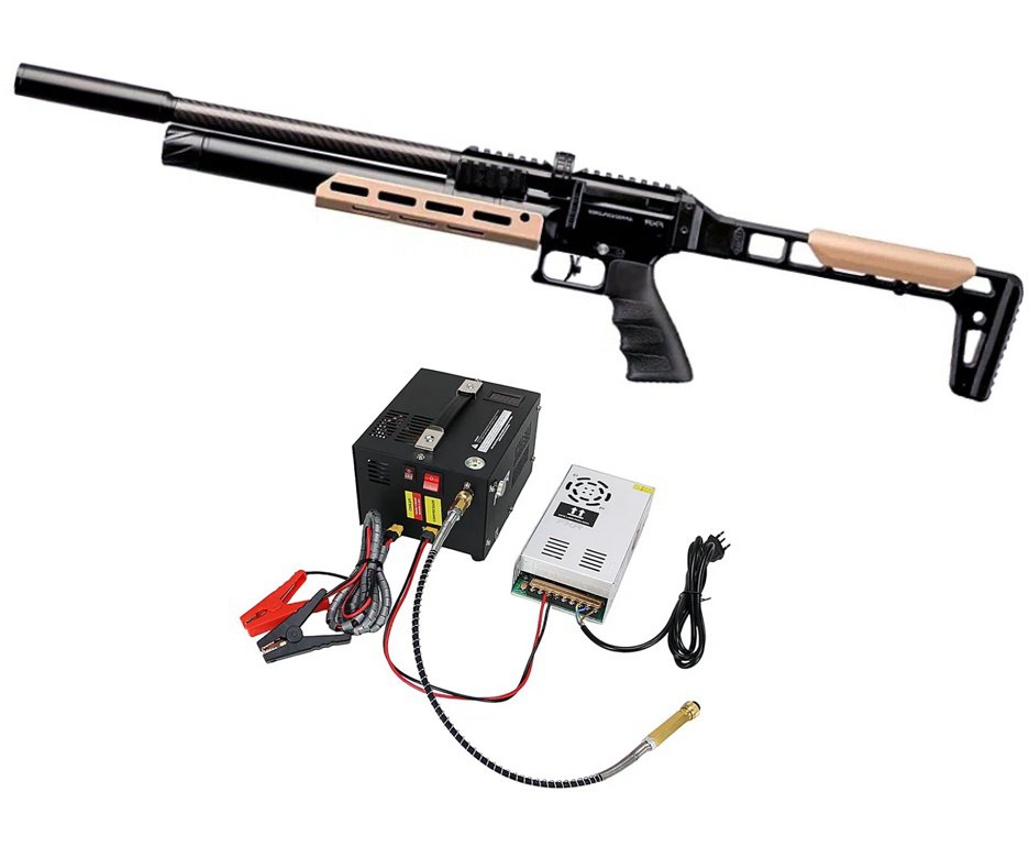 Carabina PCP Artemis AP900 Explorer 5,5mm - Artemis + Compressor Portátil Trivolt Compact