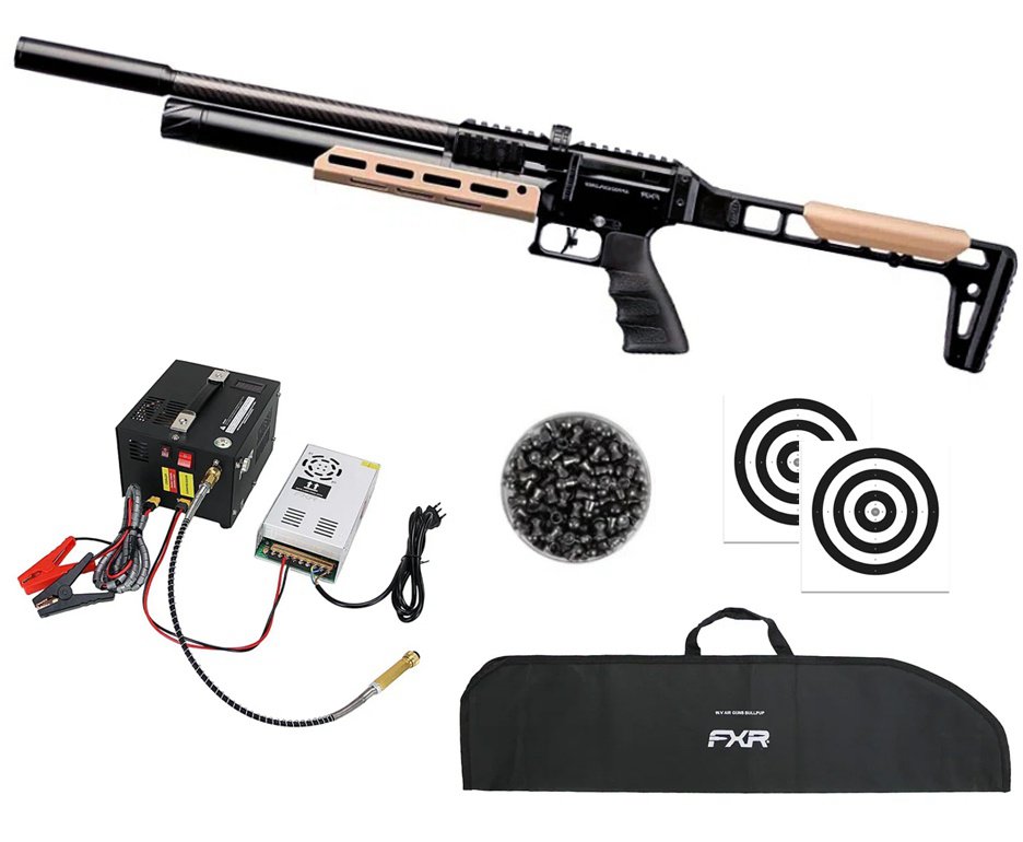 Carabina PCP Artemis AP900 Explorer 5,5mm - Artemis + Compressor Portátil Trivolt Compact + Chumbos + Capa + Alvos