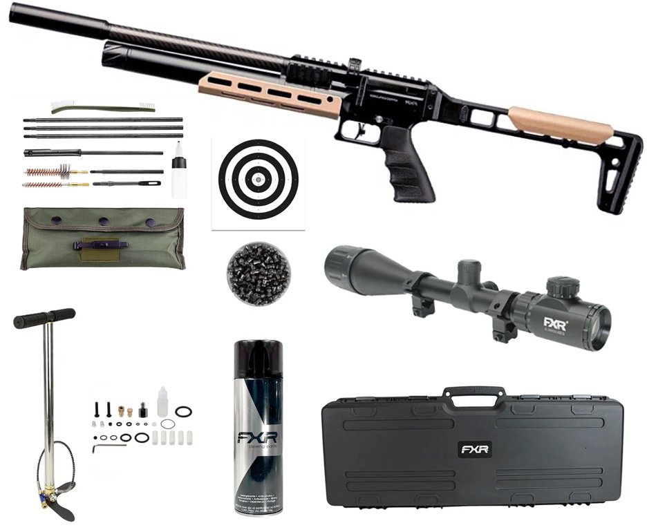 Carabina PCP Artemis AP900 Explorer 5,5mm - Artemis + Luneta 6-24x50 + Bomba + Case + Chumbo + Alvos + Kit de Limpeza + Desengripante / Anticorrosivo