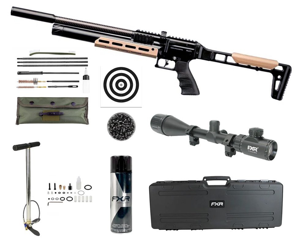 Carabina PCP Artemis AP900 Explorer 5,5mm - Artemis + Luneta 6-24x50 + Bomba + Case + Chumbo + Alvos + Kit de Limpeza + Desengripante / Anticorrosivo