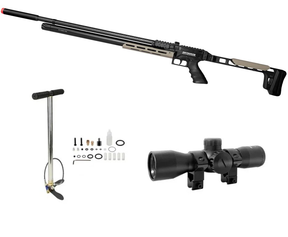 Carabina PCP Artemis Nomad AP1000 5,5mm - FXR Artemis + Luneta 4x32 + Bomba