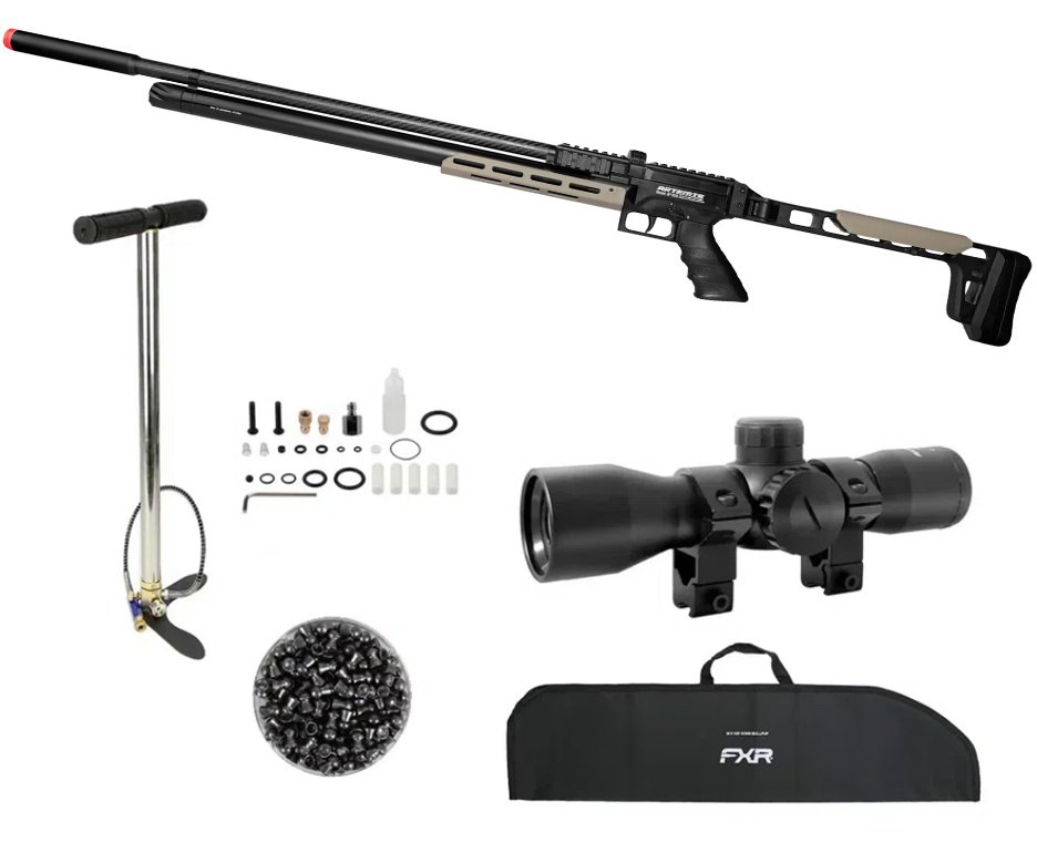 Carabina PCP Artemis Nomad AP1000 5,5mm - FXR Artemis + Luneta 4x32 + Bomba + Capa + Chumbo