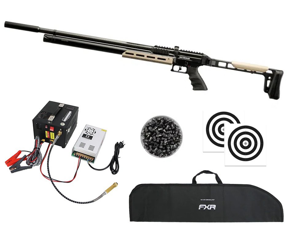 Carabina PCP Artemis AP1000 Nomad 5,5mm - FXR Artemis + Compressor Portátil Trivolt Compact + Capa + Chumbo + Alvos