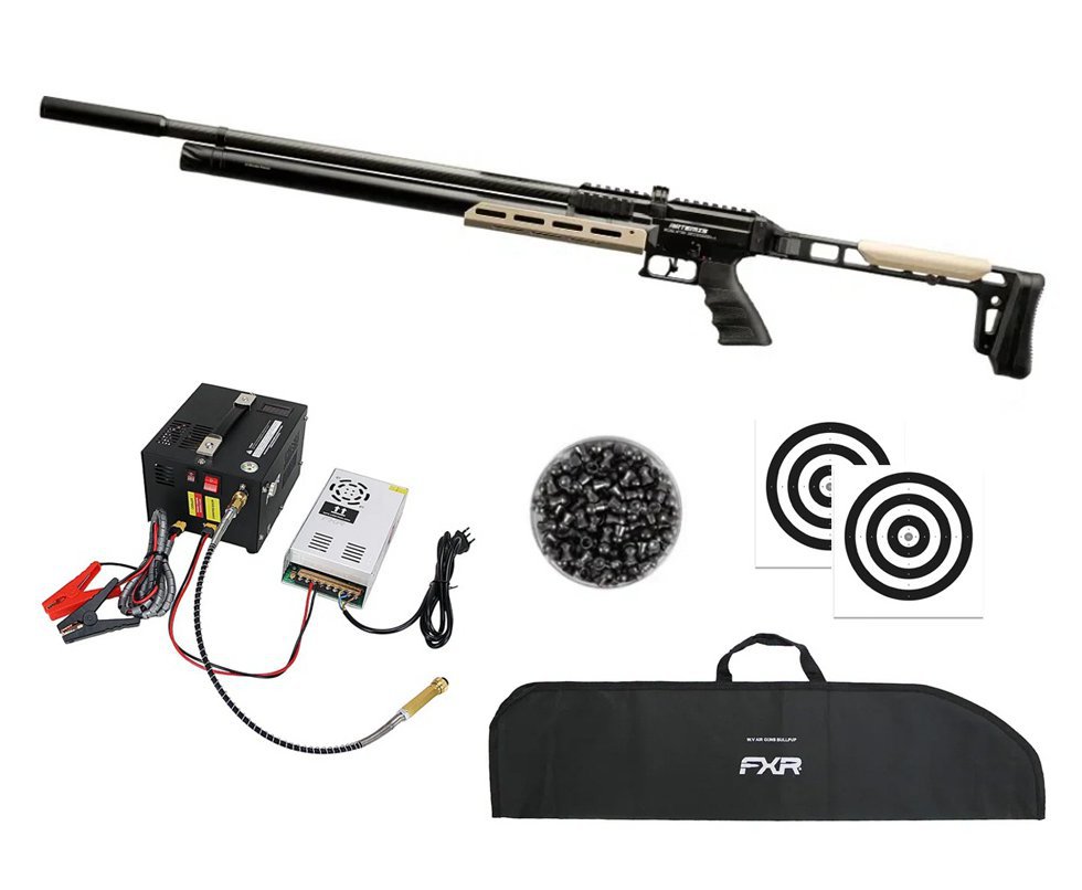 Carabina PCP Artemis AP1000 Nomad 5,5mm - FXR Artemis + Compressor Portátil Trivolt Compact + Capa + Chumbo + Alvos