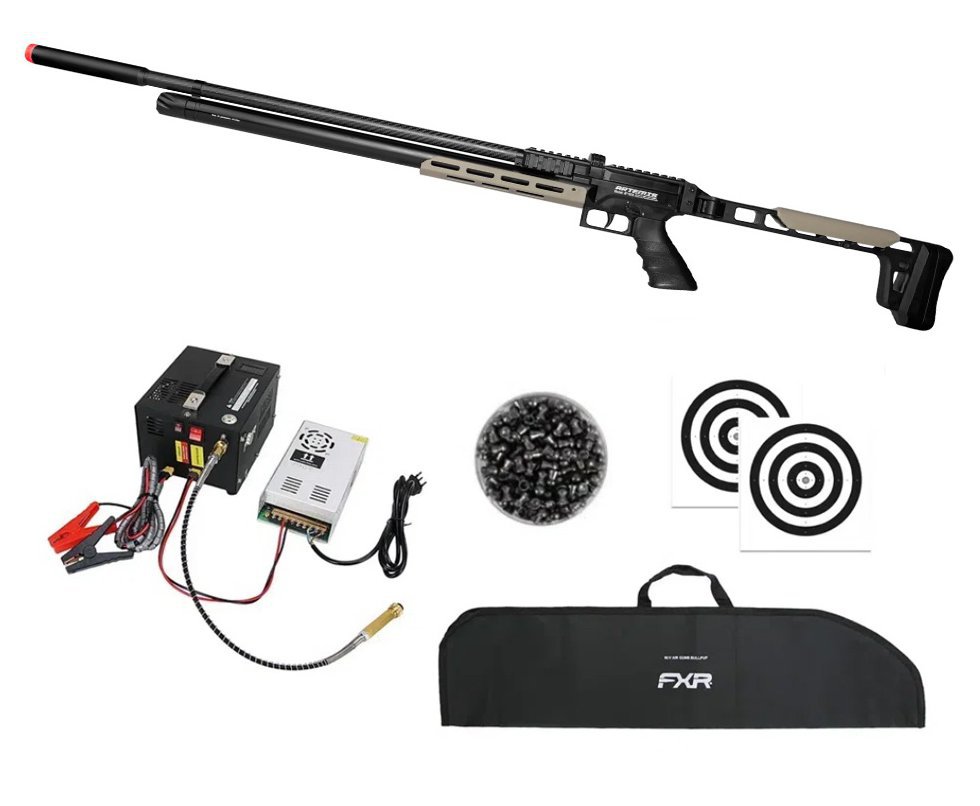Carabina PCP Artemis Nomad AP1000 5,5mm - FXR Artemis + Compressor Portátil Trivolt Compact + Capa + Chumbo + Alvos