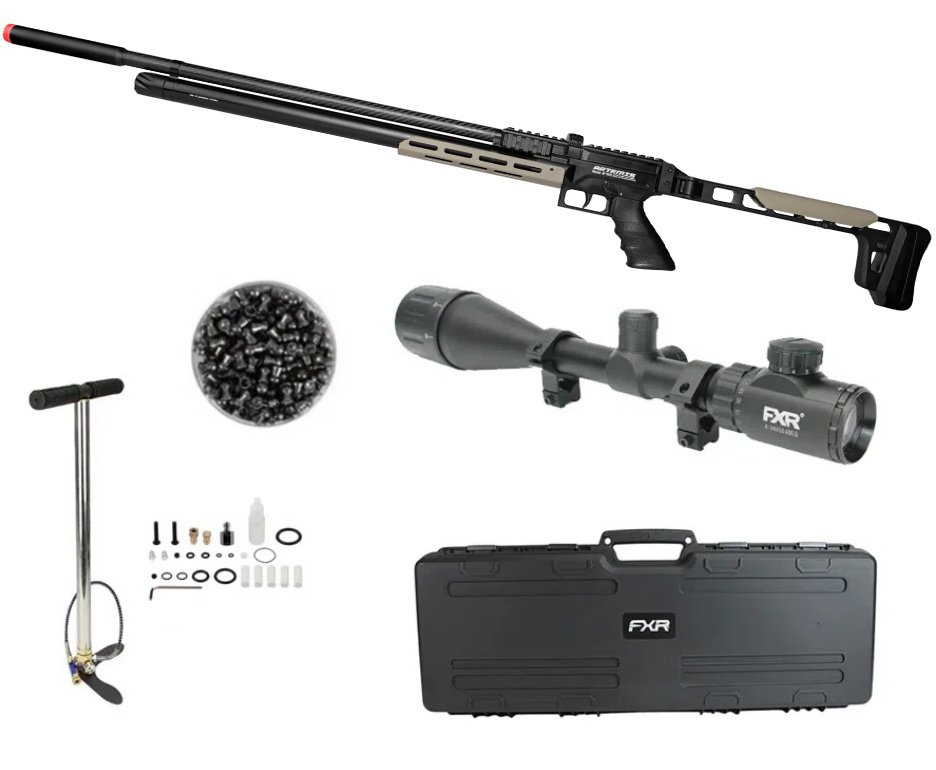 Carabina PCP Artemis Nomad AP1000 5,5mm - FXR Artemis + Luneta 6-24x50 + Bomba + Case + Chumbo