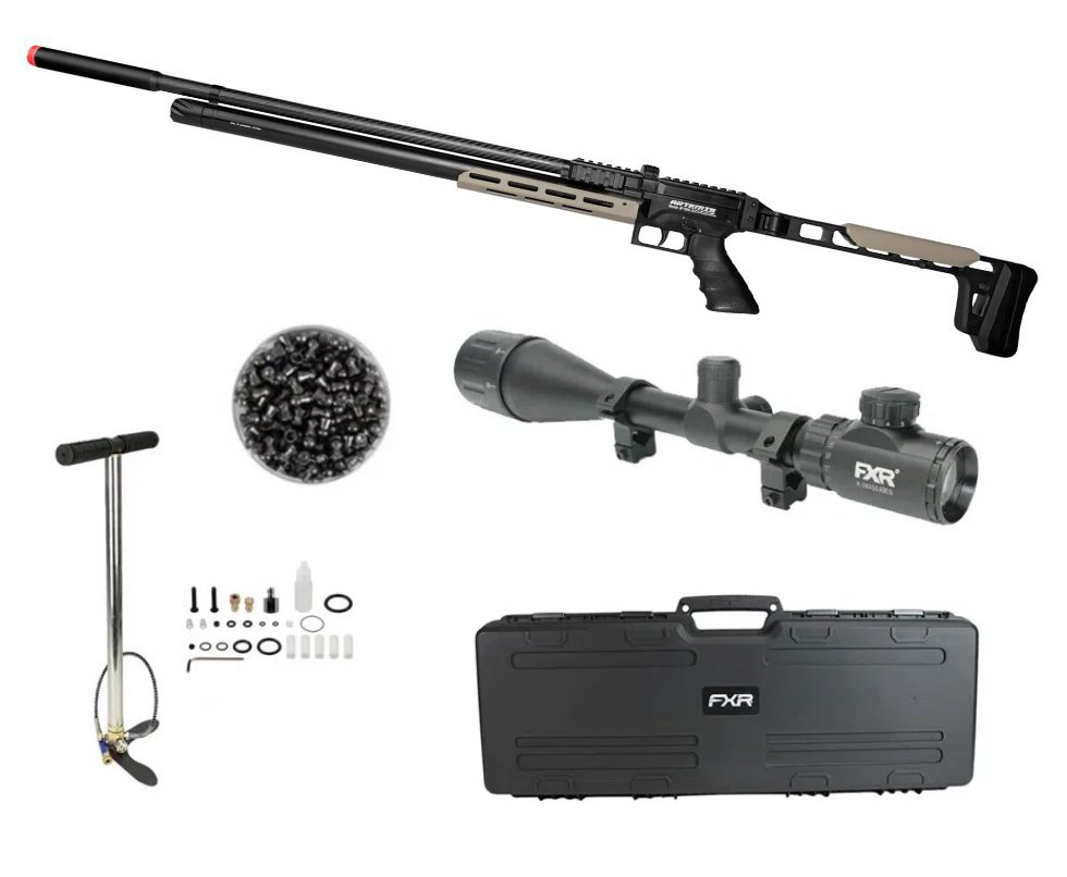 Carabina PCP Artemis Nomad AP1000 5,5mm - FXR Artemis + Luneta 6-24x50 + Bomba + Case + Chumbo