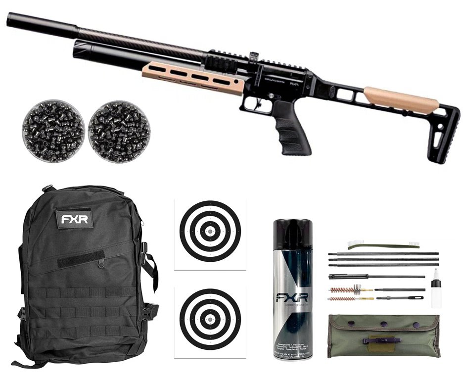 Carabina PCP Artemis AP900 Explorer 5,5mm - Artemis + Mochila Tática FXR + Chumbo + Alvos + Kit de Limpeza + Desengripante / Anticorrosivo