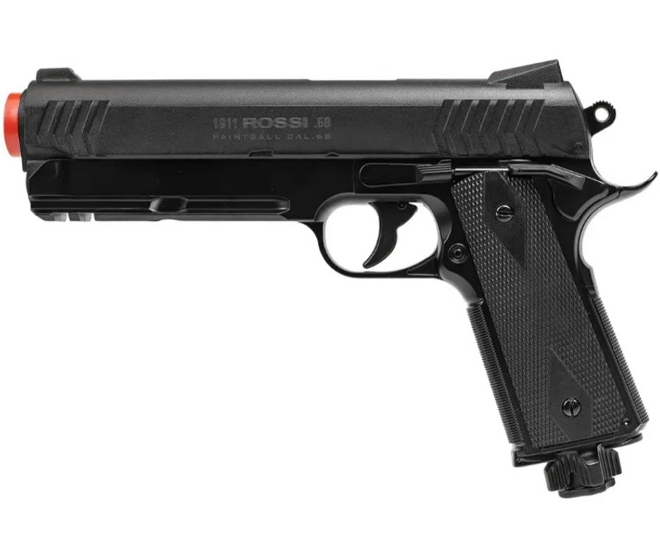 Pistola de Pressão Rossi 1911 CO2 .68 Home Defense Paintball + Co2 + Esferas de Borracha