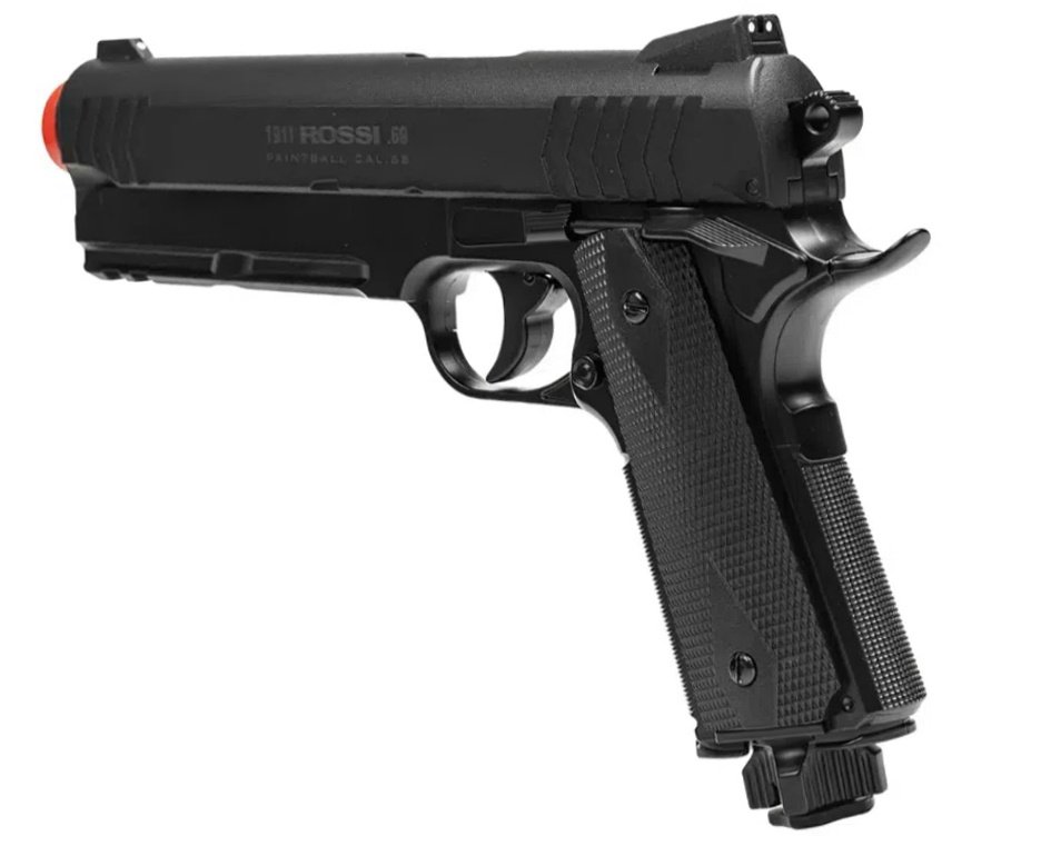 Pistola de Pressão Rossi 1911 CO2 .68 Home Defense Paintball + Co2 + Esferas de Borracha