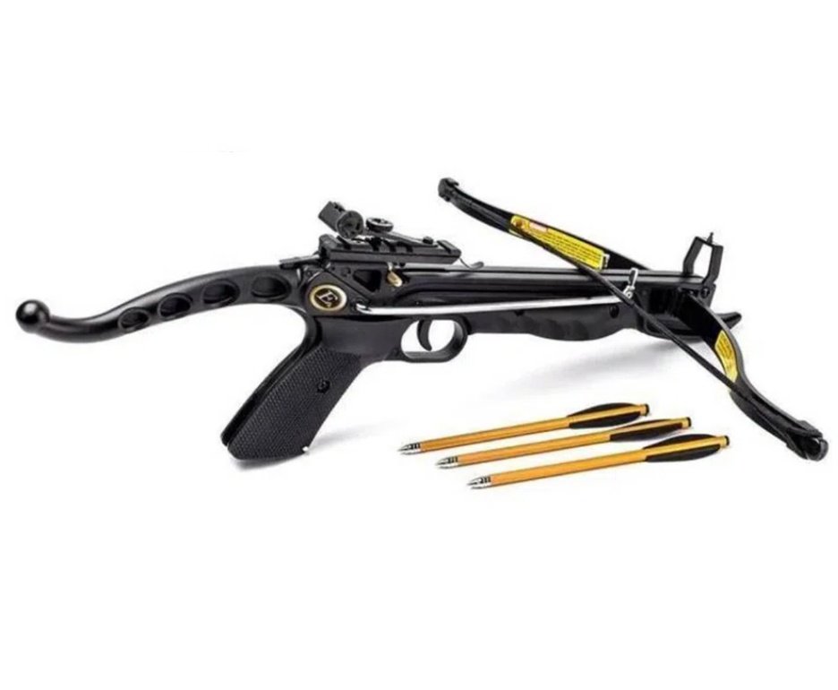 Besta / Balestra 80 libras Cobra De Luxe - EK Archery + Kit 12 Setas De Alumínio + Alvos