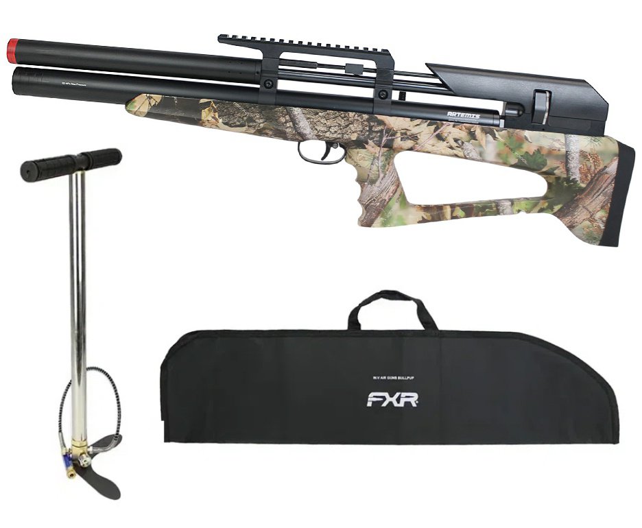 Carabina Pressão PCP P35 CAMO Artemis Bull PUP 5.5 + Bomba + Capa